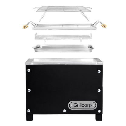 Caja China Mini Black Premium con Parrilla de Varillas Niqueladas | Grillcorp