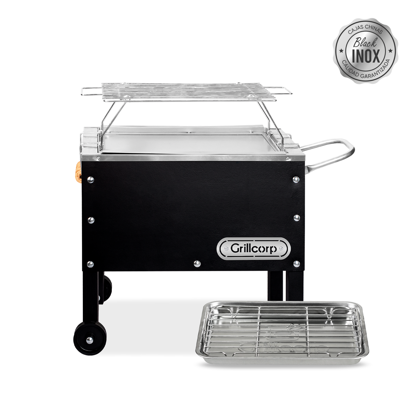 Caja China Chica Black Inoxidable con parrilla de varillas Inoxidables | Grillcorp