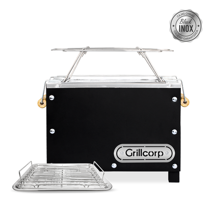 Caja China Mini Black Inoxidable con Parrilla de varillas | Grillcorp