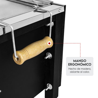 Caja China Mini Black Inoxidable con Parrilla de varillas | Grillcorp