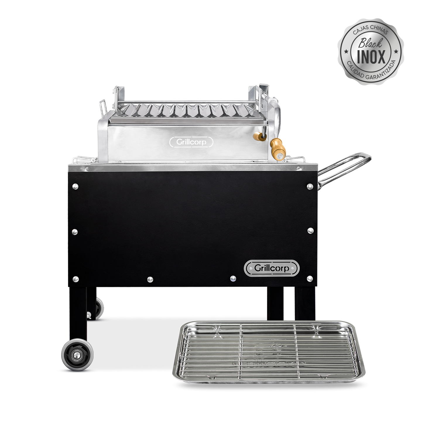 Caja china Junior Black Inoxidable con Levante Mixta | Grillcorp