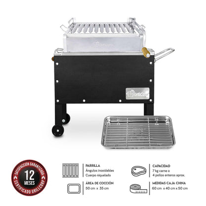 Caja china Junior Black Inoxidable con Levante Mixta