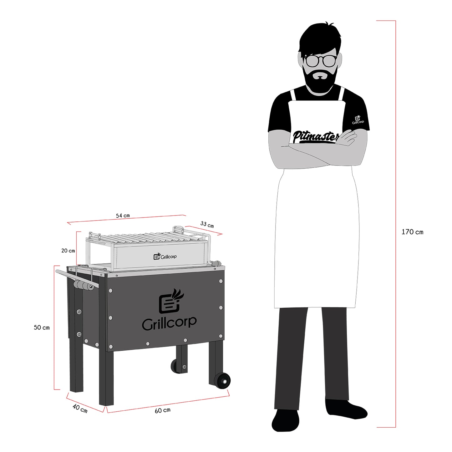 Caja China Junior Caoba Premium con Parrilla de Levante Mixta