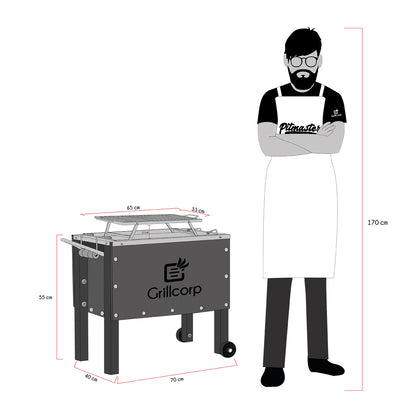 Caja China Mediana Caoba Premium con Parrilla de Platinas Niqueladas