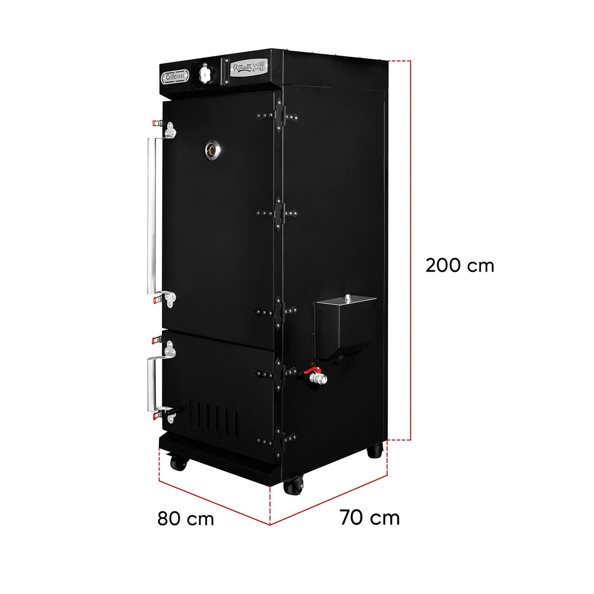 Ahumador Vertical Compensado H₂O Modelo x6 - Leña | Grillcorp
