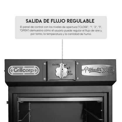 Ahumador Vertical Compensado H₂O Modelo x6 - Leña | Grillcorp
