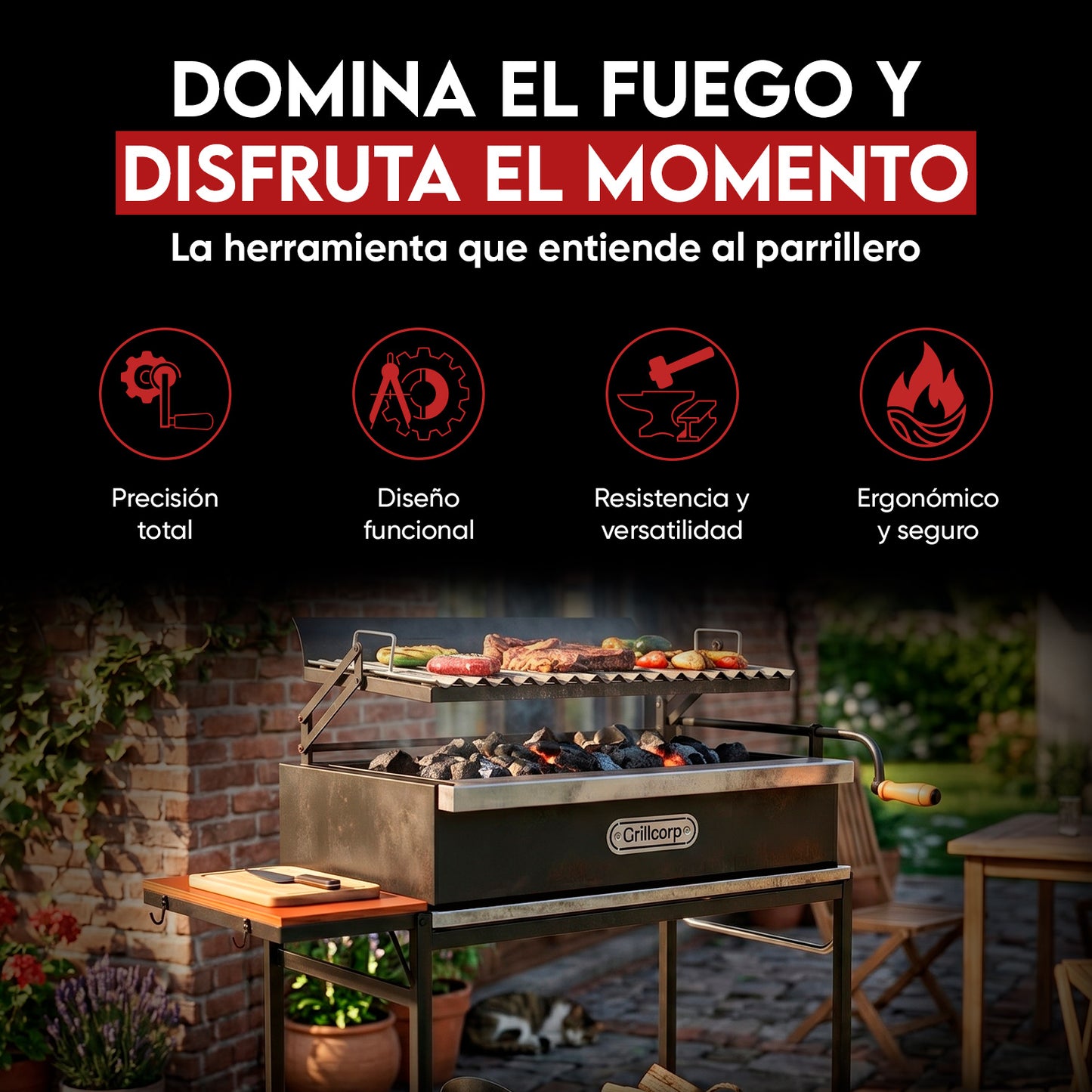 Parrilla Argentina de Metal