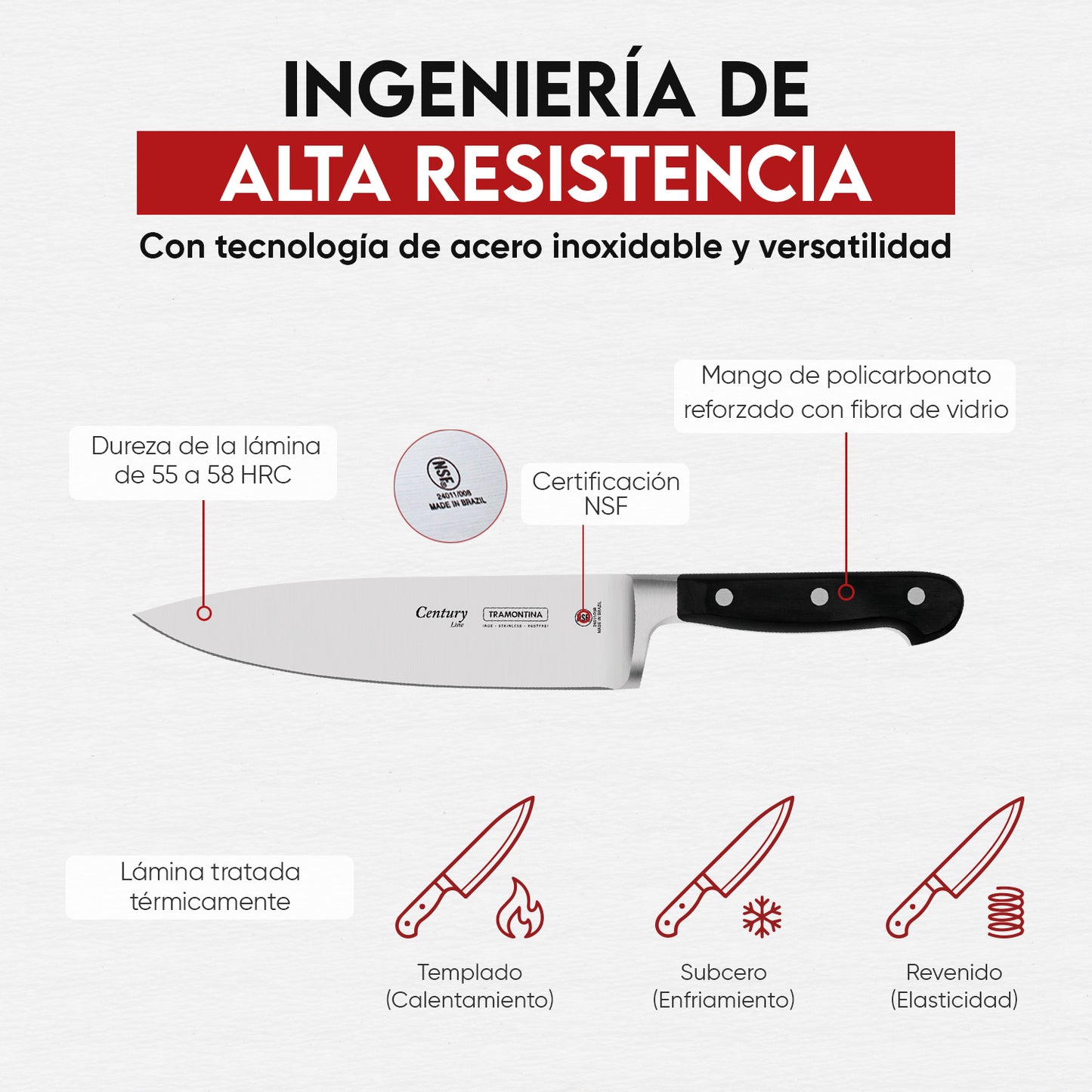 Cuchillo Chef Century - Tramontina