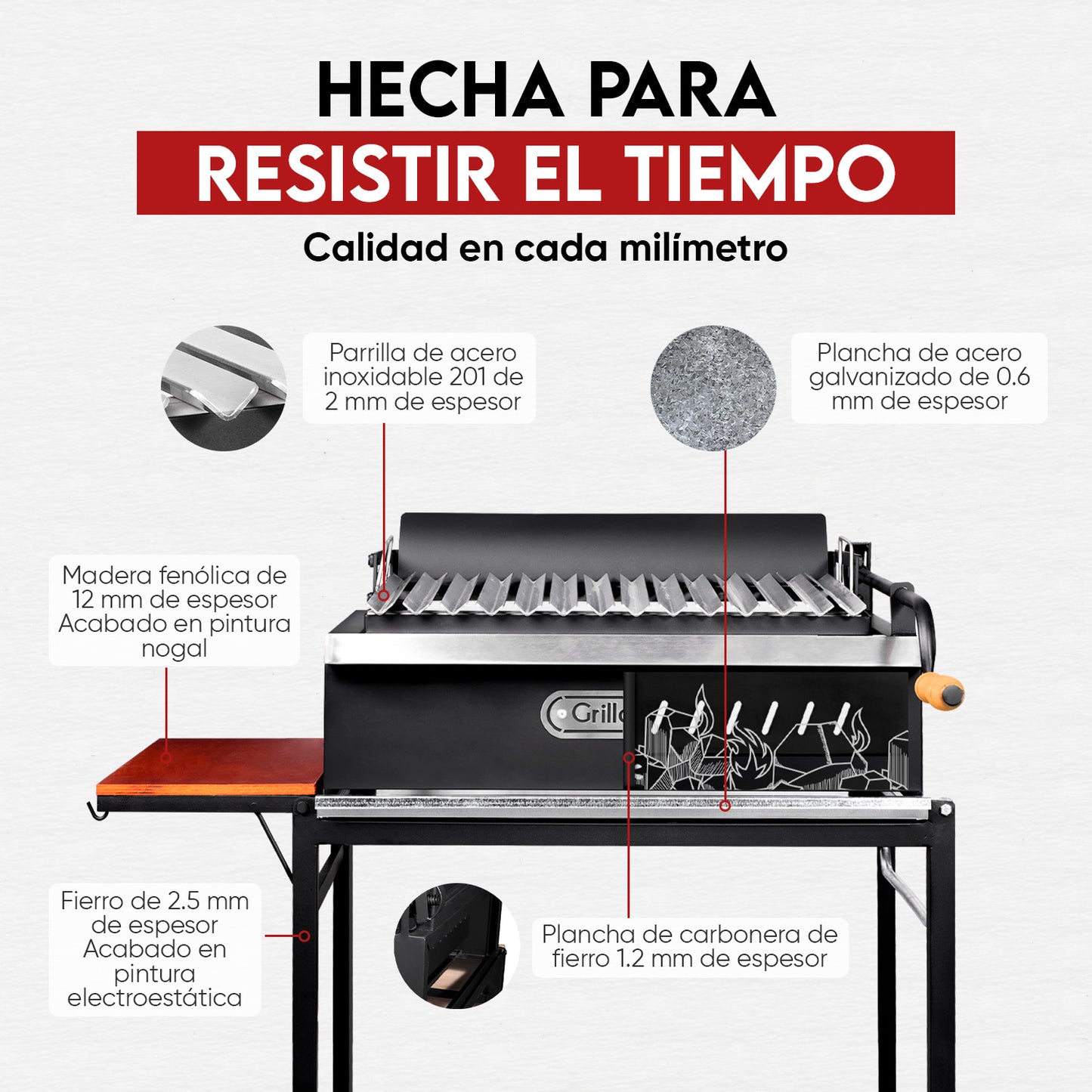 Parrilla Argentina de Metal