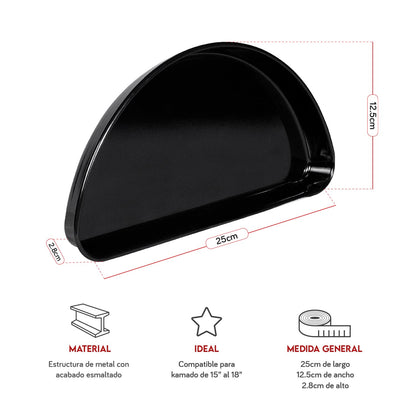 Bandeja recolectora en media luna para kamado