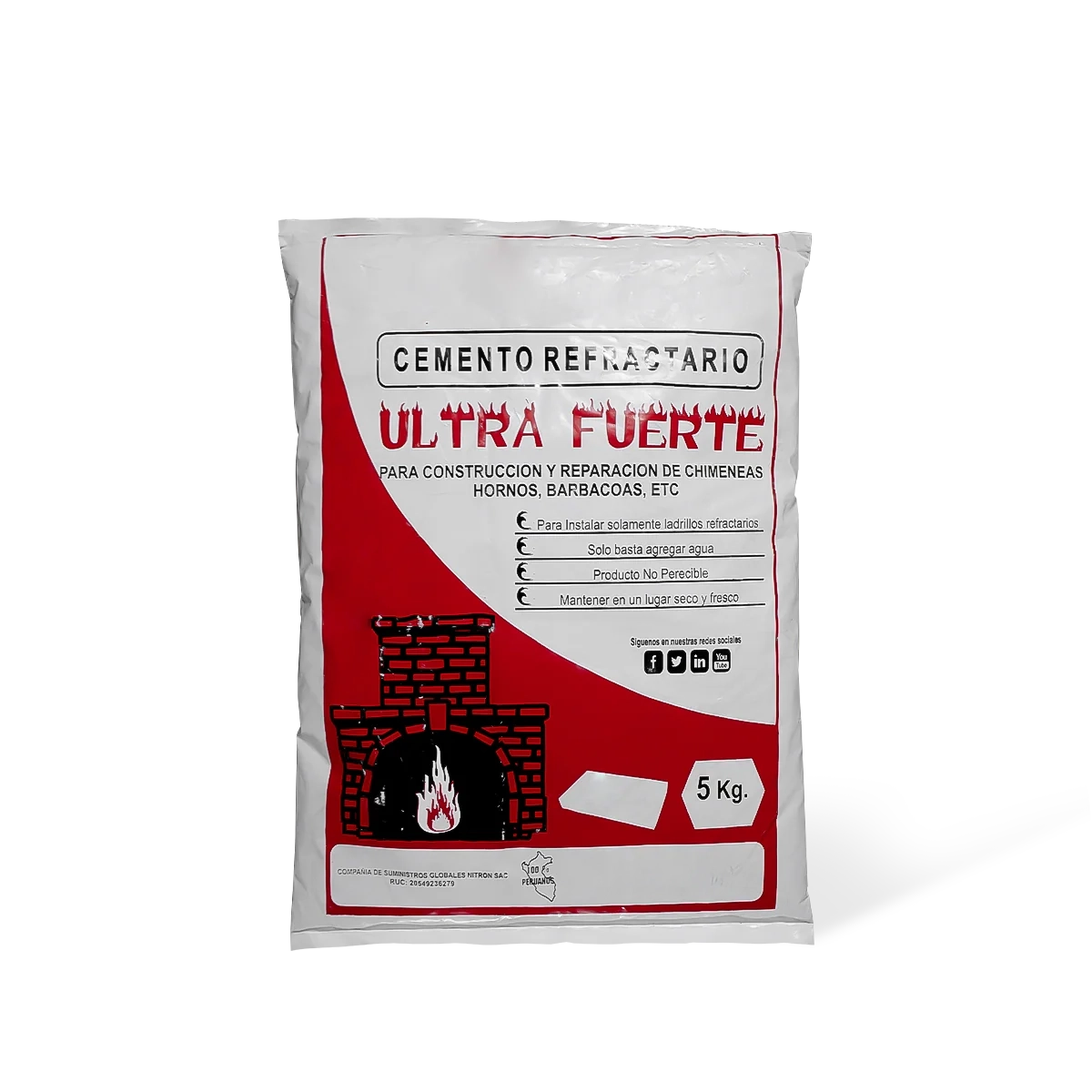 Cemento Ultra Refractario de 5 kilos