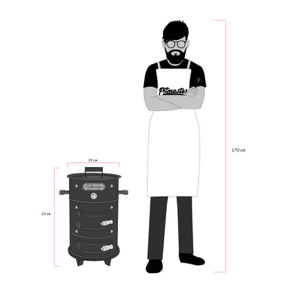 Cilindro Parrillero Ahumador Chico 38cmx70cm