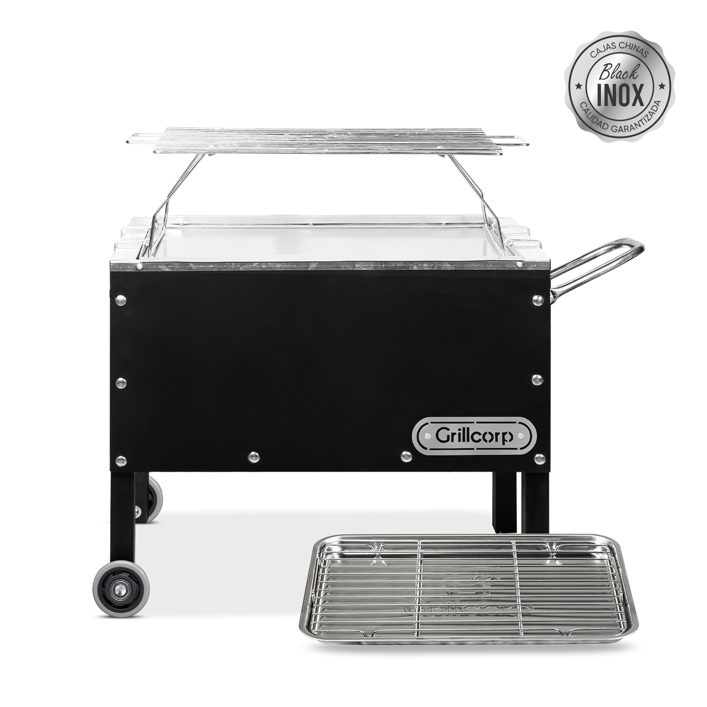 Caja china Junior Black Inoxidable con Parrilla de Varillas Inoxidables | Grillcorp