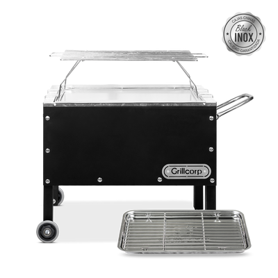 Caja china Junior Black Inoxidable con Parrilla de Varillas Inoxidables | Grillcorp