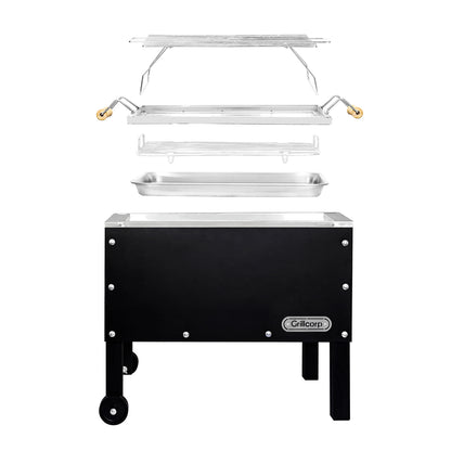 Caja China Junior Black Premium con Parrilla de Varillas Ínoxidables | Grillcorp