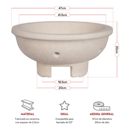 Caja de fuego de cerámica para kamado