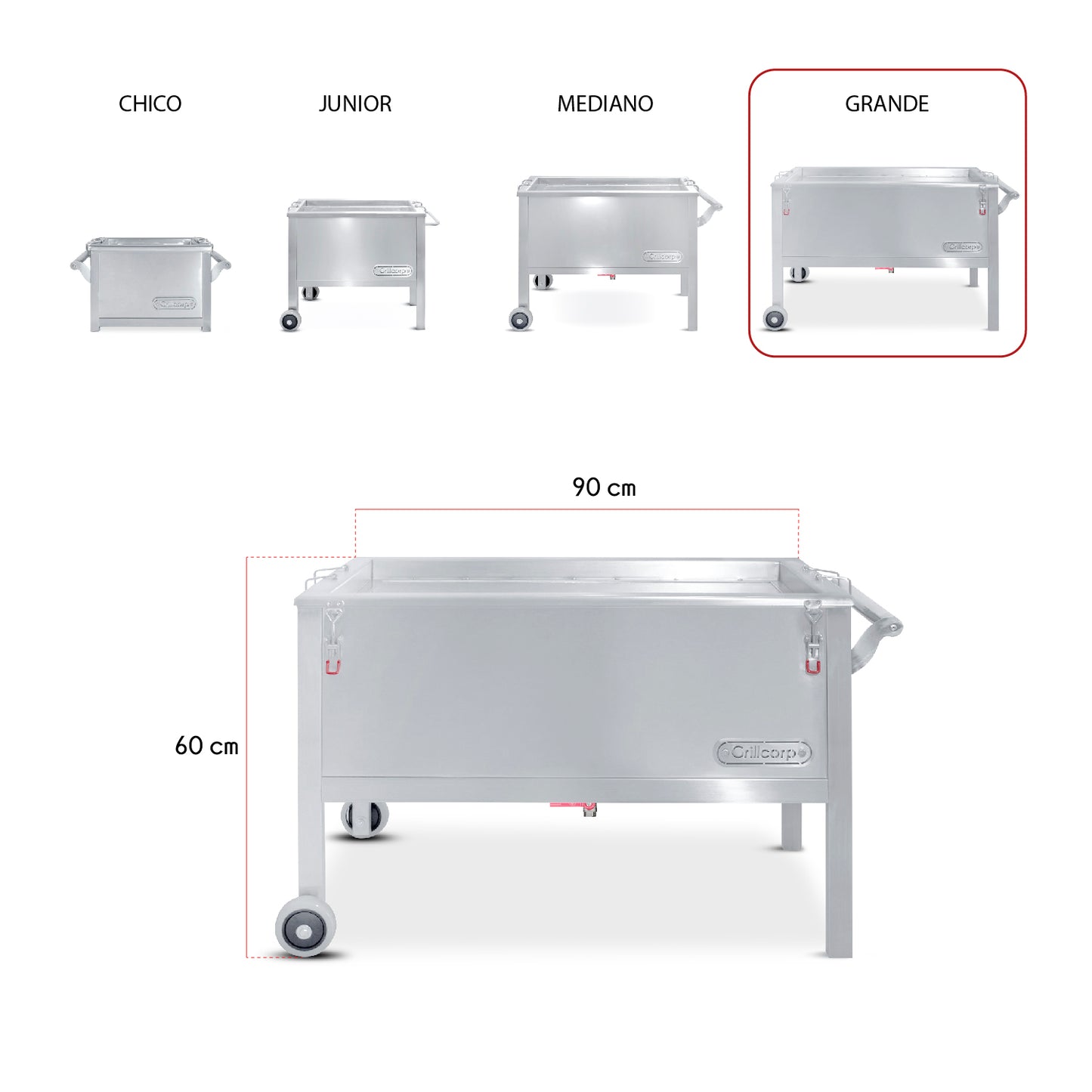 Caja China Grande de Acero Inoxidable