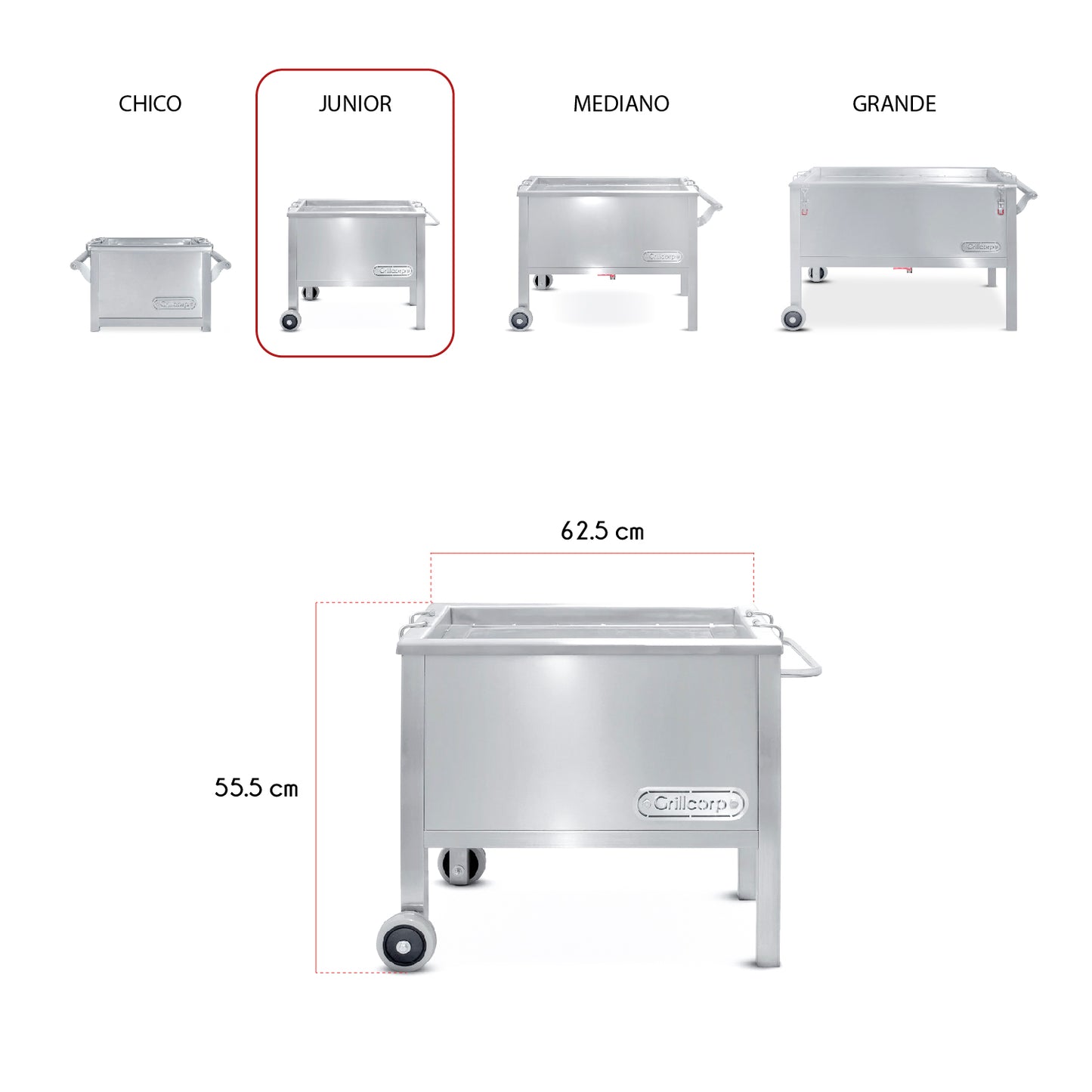 Caja China Junior de Acero Inoxidable