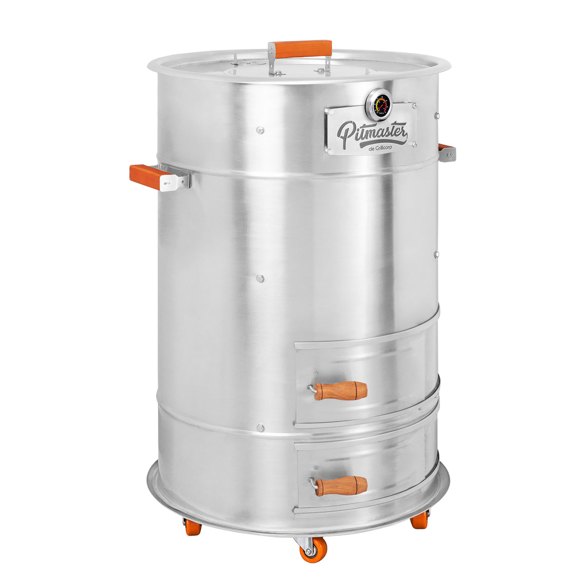 Cilindro Ahumador Grande de Acero Inoxidable AISI 304 (62cm x 100cm) | Grillcorp