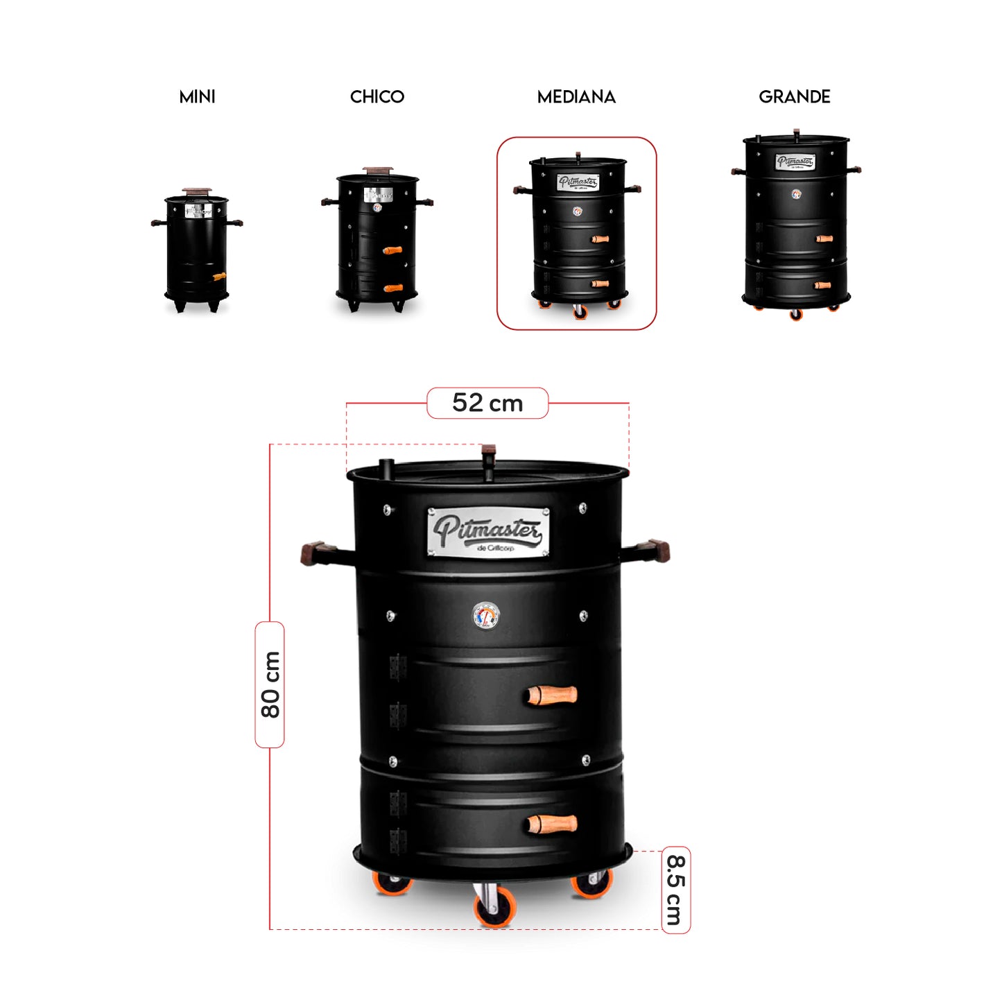 Cilindro Ahumador Mediano 46cmx80cm