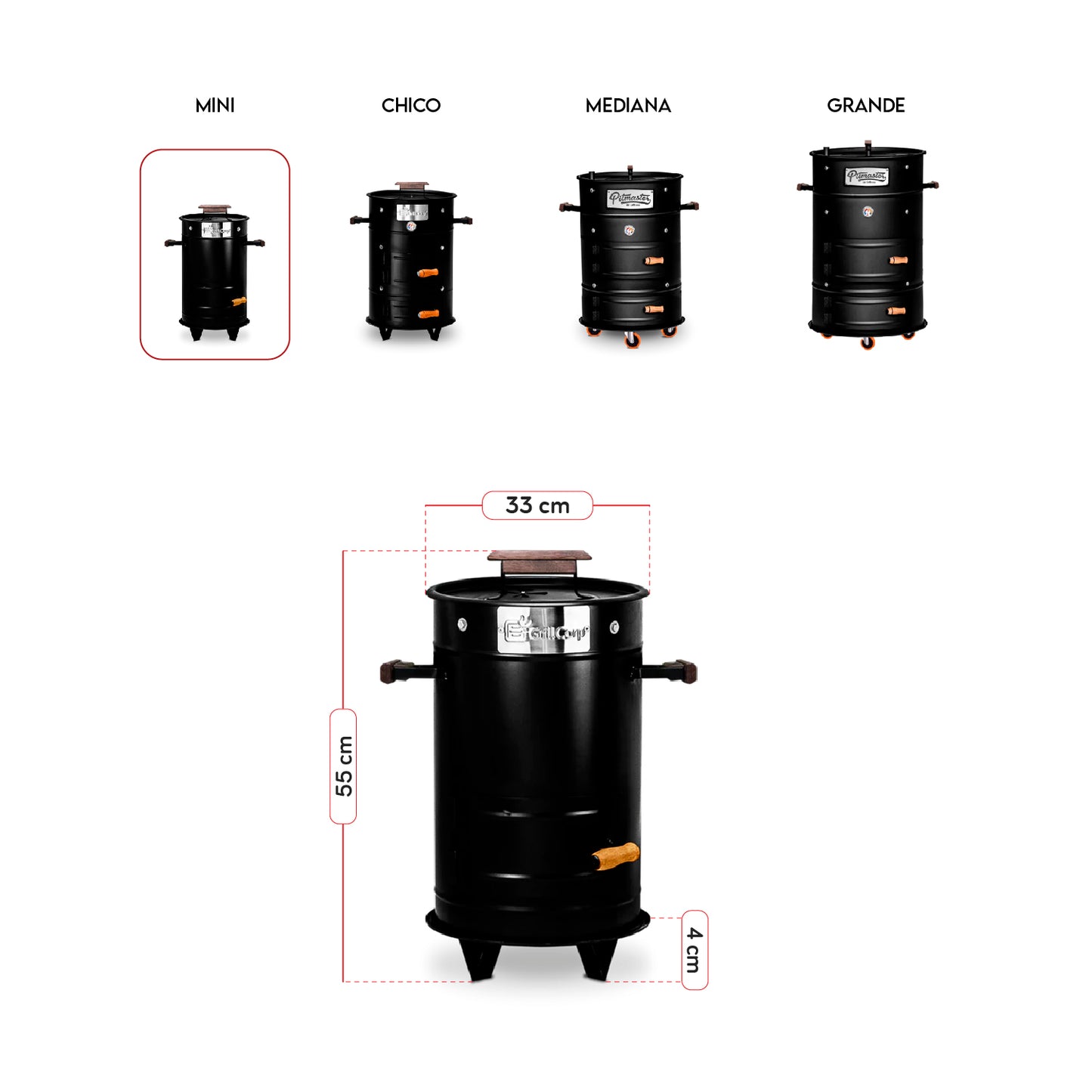 Cilindro Ahumador Mini 32cmx60cm