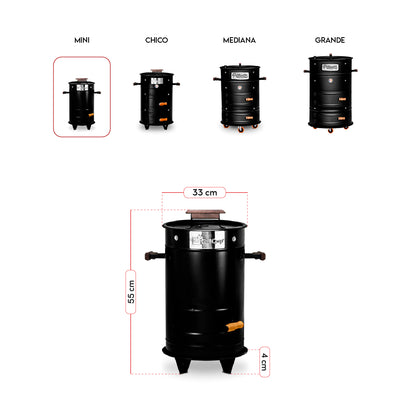Cilindro Ahumador Mini 32cmx60cm