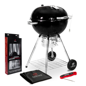 Parrilla Portátil Sheriff 22" + Mandil básico parrillero + Set de utensilios Premium Inox + TP19