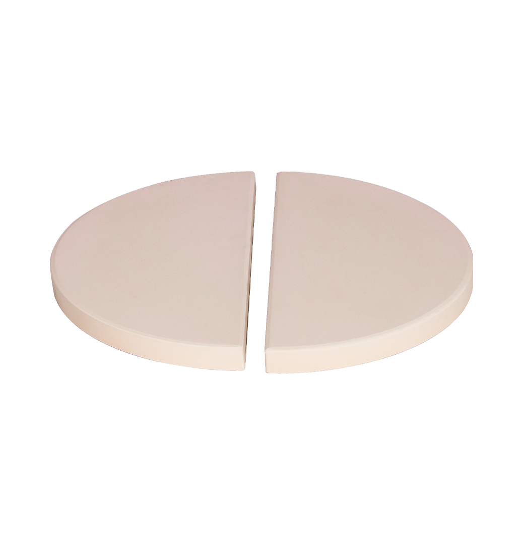 Deflactor de media luna para kamado