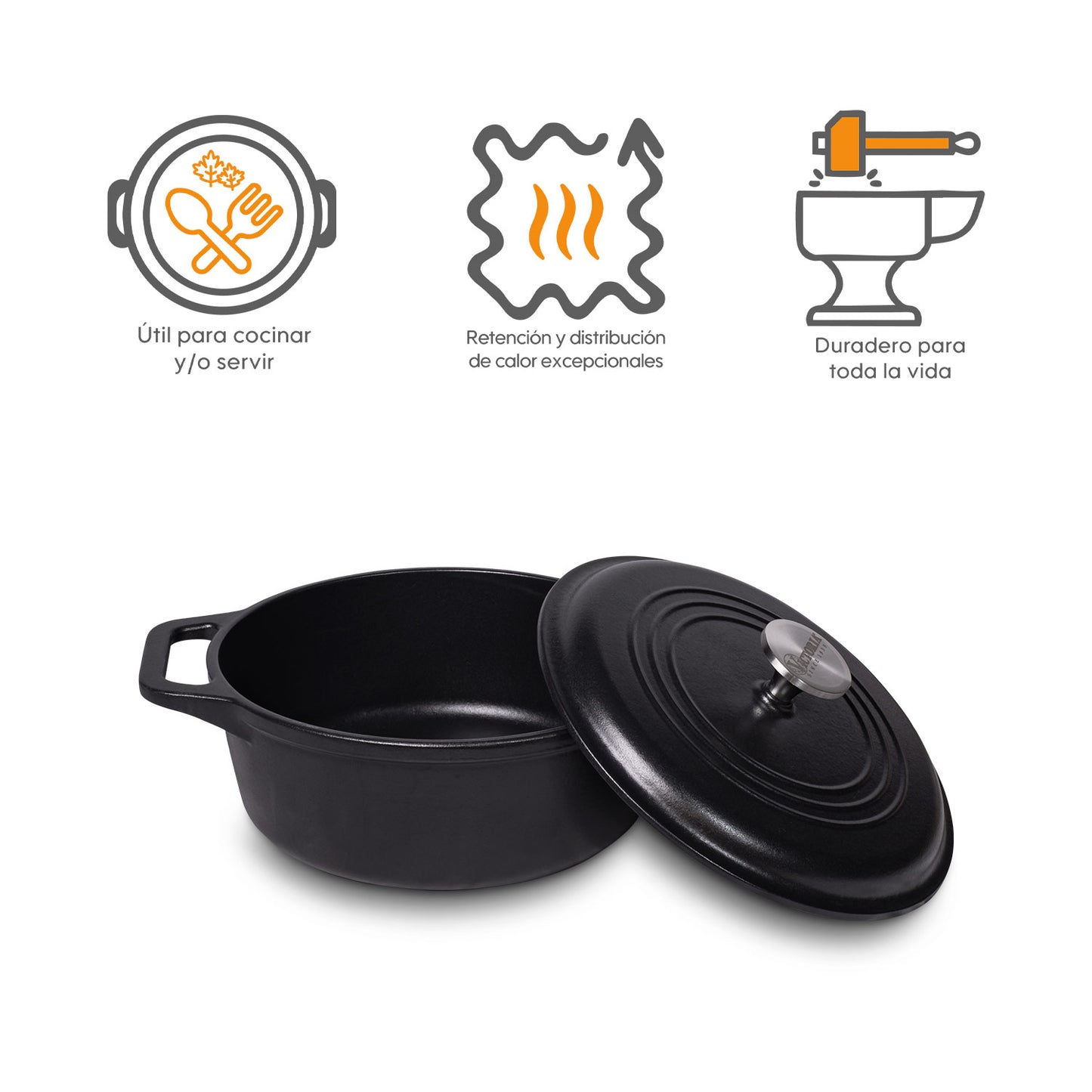 Horno Holandés de 4QT de Hierro Fundido Esmaltado - Victoria
