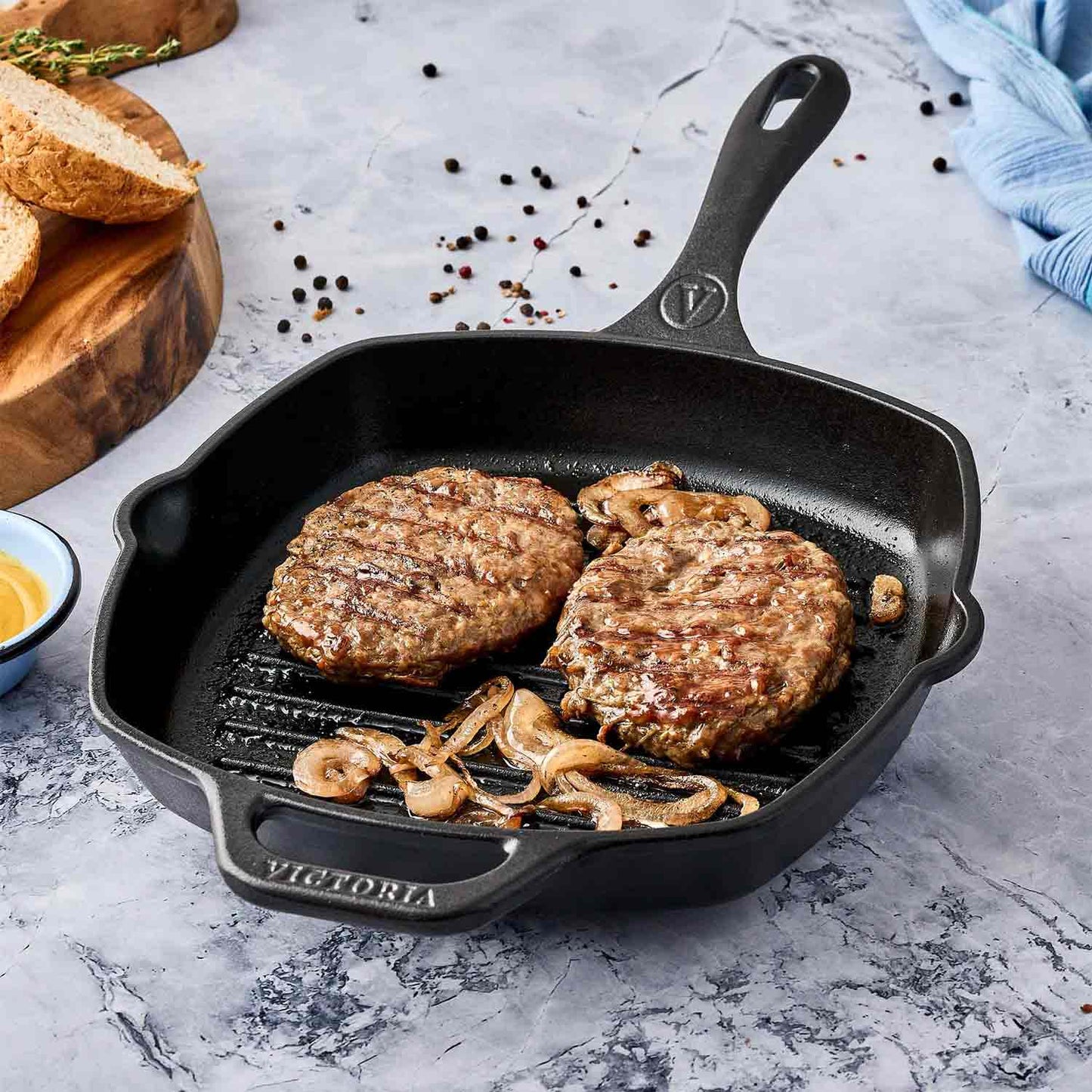 Sartén Grill Cuadrado N° 25 de Hierro Fundido - Victoria