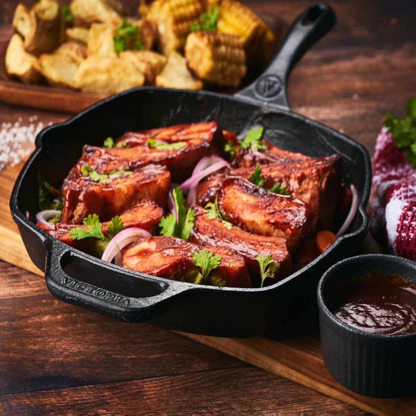 Sartén Grill Cuadrado N° 25 de Hierro Fundido - Victoria