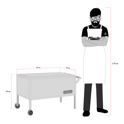 Caja China Grande de Acero Inoxidable