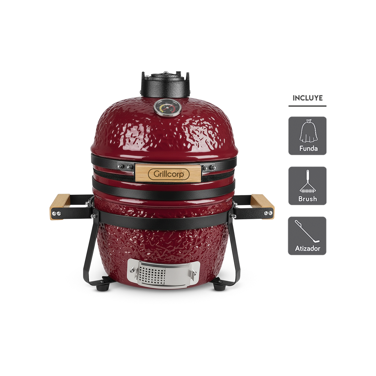 Kamado Clásico 13" Rojo | Grillcorp