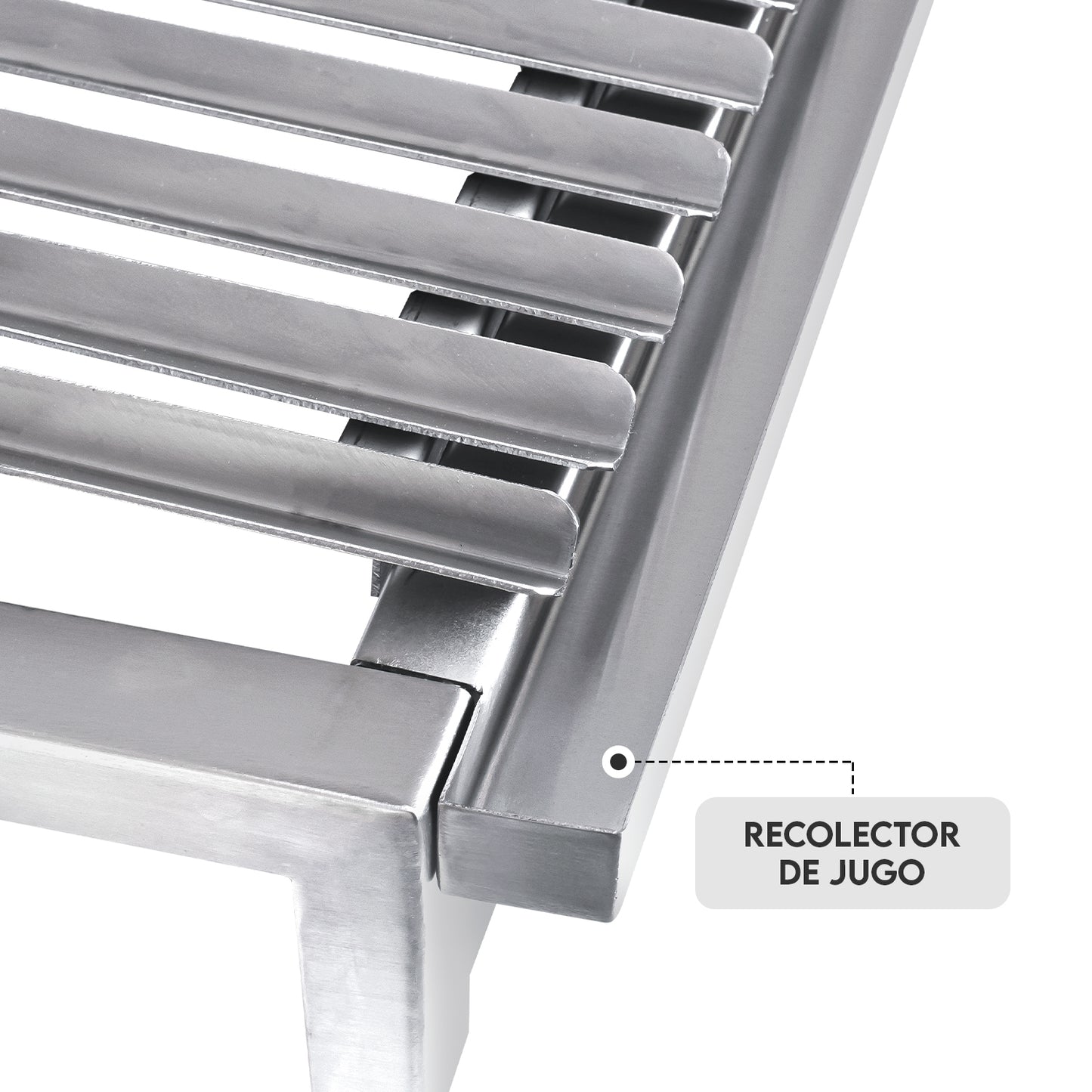 Parrilla Empotrable con sistema de levante Inoxidable Chico 26cm x 38cm