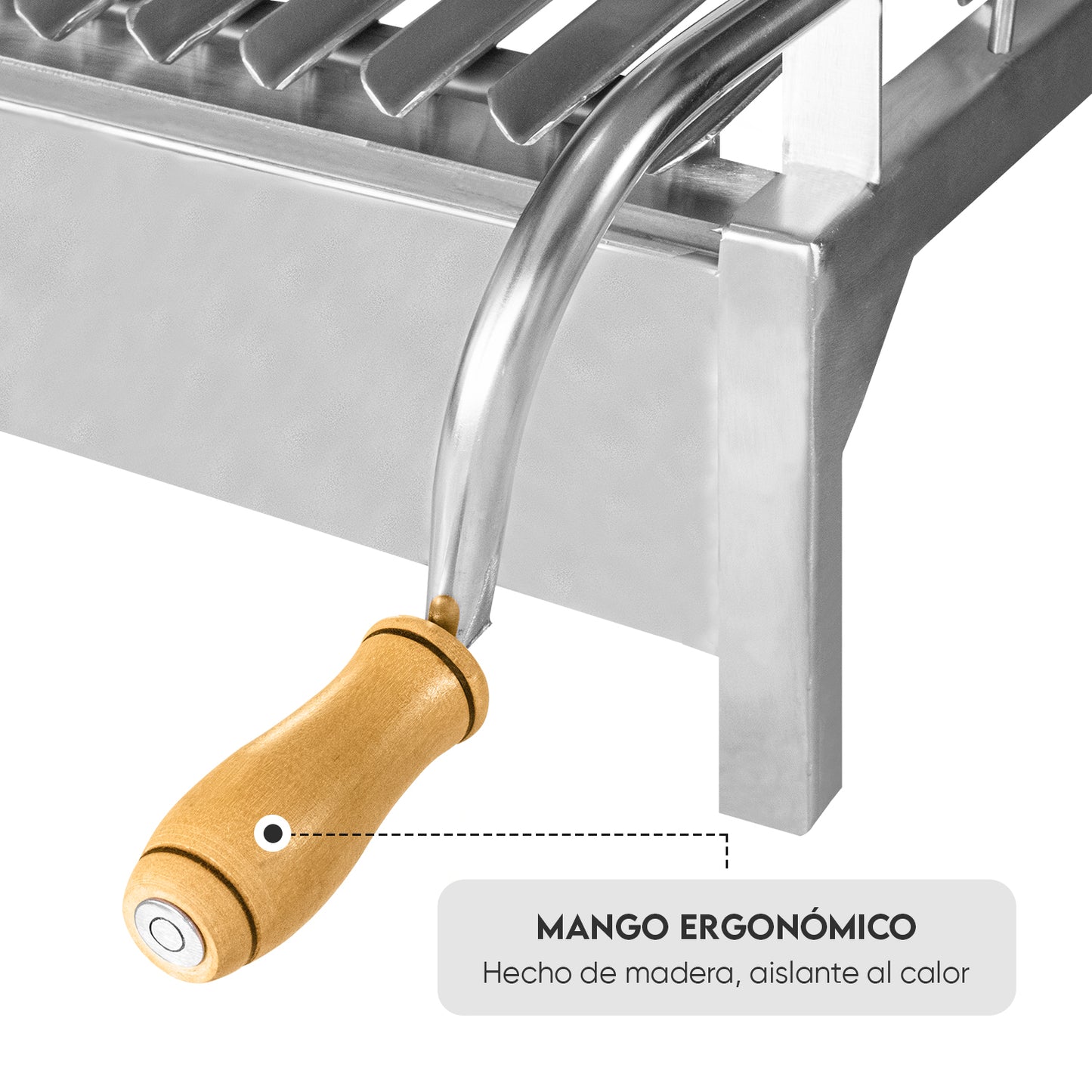 Parrilla Empotrable con sistema de levante Inoxidable Chico 26cm x 38cm