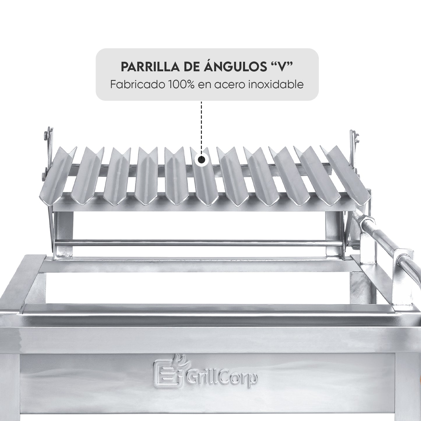 Parrilla Empotrable con sistema de levante Inoxidable Junior 32cm x 49cm