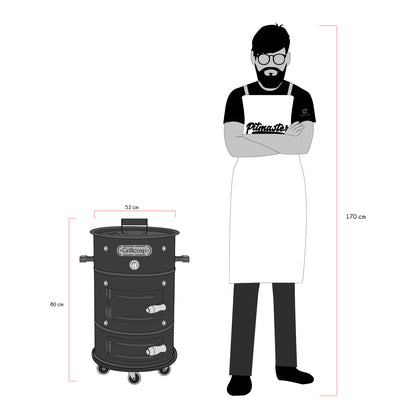 Cilindro Ahumador Mediano 46cmx80cm