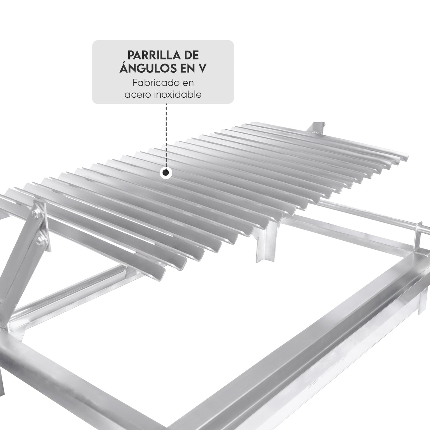 Parrilla Empotrable con sistema de levante Inoxidable Extra Grande 45cm x 79cm