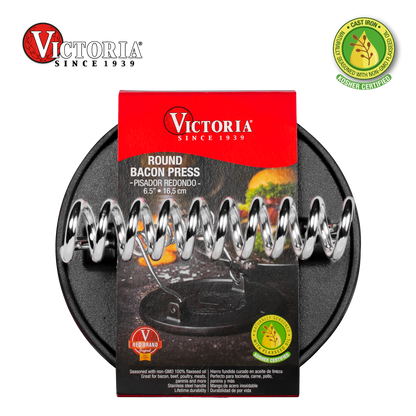 Prensador de 16.5cm de Hierro Fundido Pre Curado - Victoria