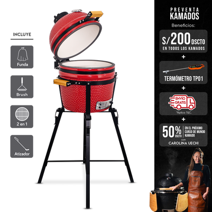 Kamado Clásico 15" + Divide and conquer de 2 niveles