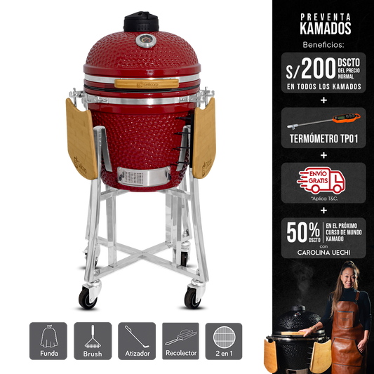 Kamado Clásico 18" + Divide and conquer 2 niveles