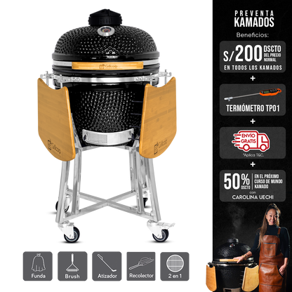 Kamado Clásico 20" + Divide and conquer de 2 niveles
