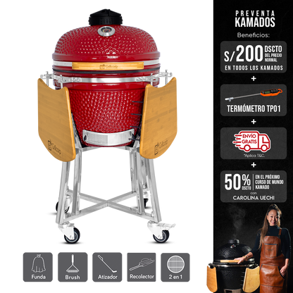 Kamado Clásico 20" + Divide and conquer de 2 niveles