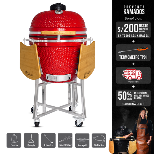 Kamado Clásico 23" + Divide and conquer 2 niveles