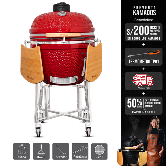 Kamado Clásico 25" con Divide and conquer de 2 niveles