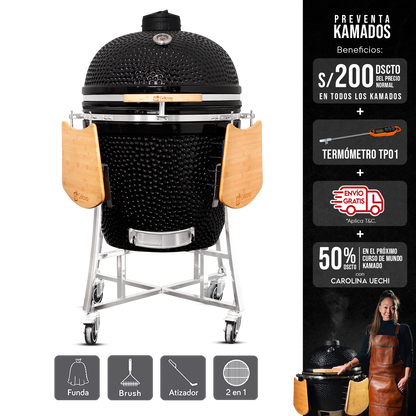Kamado Clásico 27" + Divide and conquer 2 niveles