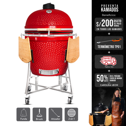 Kamado Clásico 27" + Divide and conquer 2 niveles