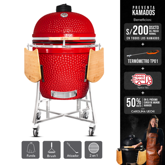 Kamado Clásico 27" + Divide and conquer 2 niveles