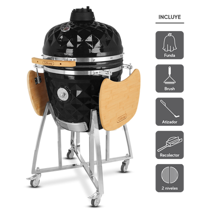 Kamado Diamante 21" + Divide and Conquer de 2 niveles | Grillcorp
