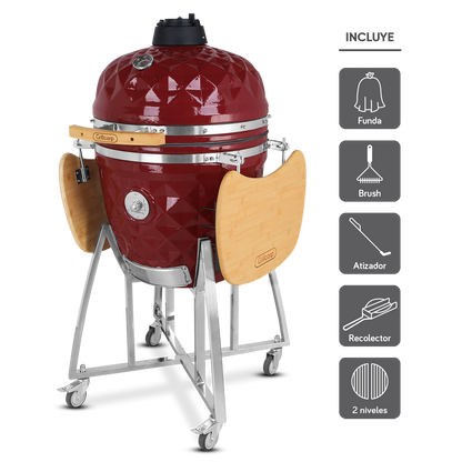 Kamado Diamante 21" + Divide and Conquer de 2 niveles | Grillcorp